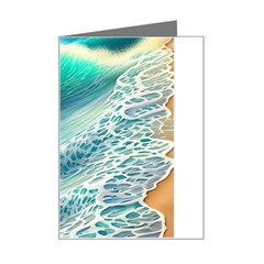 Pastel Beach Wave Mini Greeting Card by GardenOfOphir