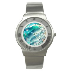 Pastel Beach Wave Stainless Steel Watch by GardenOfOphir