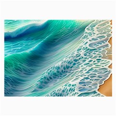 Pastel Beach Wave Large Glasses Cloth (2 Sides) by GardenOfOphir