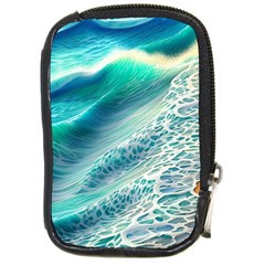 Pastel Beach Wave Compact Camera Leather Case