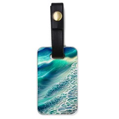 Pastel Beach Wave Luggage Tag (one Side) by GardenOfOphir