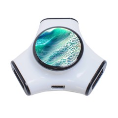 Pastel Beach Wave 3-port Usb Hub by GardenOfOphir