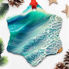 Pastel Beach Wave Ornament (snowflake) by GardenOfOphir