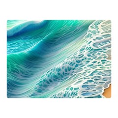 Pastel Beach Wave Premium Plush Fleece Blanket (mini) by GardenOfOphir