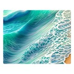 Pastel Beach Wave Premium Plush Fleece Blanket (Large) 80 x60  Blanket Front