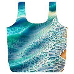 Pastel Beach Wave Full Print Recycle Bag (xxxl) by GardenOfOphir