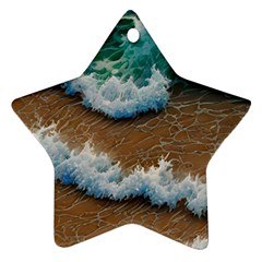 Abstract Waves Summertime On The Sea Ornament (star)