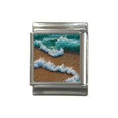 Abstract Waves Summertime On The Sea Italian Charm (13mm)