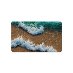 Abstract Waves Summertime On The Sea Magnet (name Card) by GardenOfOphir