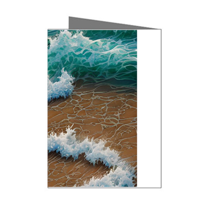 Abstract Waves Summertime On The Sea Mini Greeting Cards (Pkg of 8)