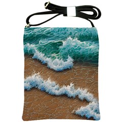 Abstract Waves Summertime On The Sea Shoulder Sling Bag by GardenOfOphir