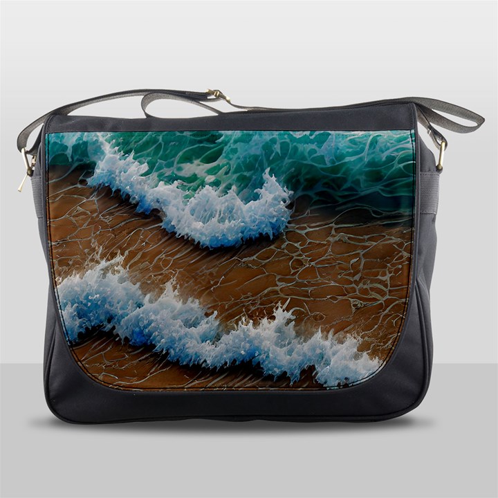 Abstract Waves Summertime On The Sea Messenger Bag