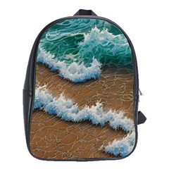 Abstract Waves Summertime On The Sea School Bag (xl) by GardenOfOphir