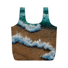 Abstract Waves Summertime On The Sea Full Print Recycle Bag (m) by GardenOfOphir