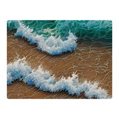 Abstract Waves Summertime On The Sea Premium Plush Fleece Blanket (mini) by GardenOfOphir