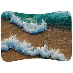 Abstract Waves Summertime On The Sea Velour Seat Head Rest Cushion by GardenOfOphir