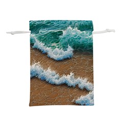 Abstract Waves Summertime On The Sea Lightweight Drawstring Pouch (m) by GardenOfOphir