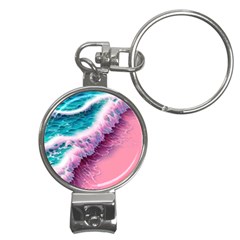 Summer Waves In Pink Ii Nail Clippers Key Chain