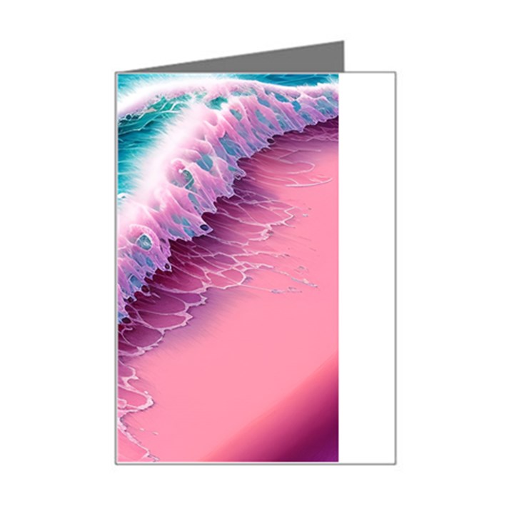 Summer Waves In Pink Ii Mini Greeting Card