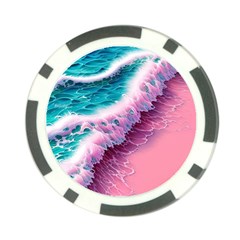 Summer Waves In Pink Ii Poker Chip Card Guard