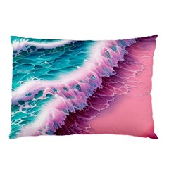 Summer Waves In Pink Ii Pillow Case