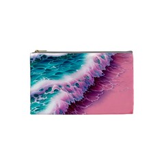 Summer Waves In Pink Ii Cosmetic Bag (Small)