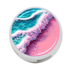 Summer Waves In Pink Ii 4-Port USB Hub (Two Sides)