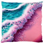 Summer Waves In Pink Ii Large Cushion Case (Two Sides) Back