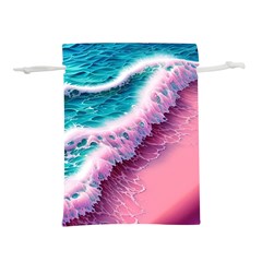 Summer Waves In Pink Ii Lightweight Drawstring Pouch (M)