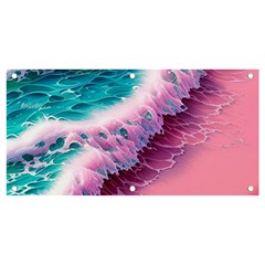 Summer Waves In Pink Ii Banner And Sign 4  X 2  by GardenOfOphir