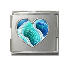 The Power Of The Ocean Iii Mega Link Heart Italian Charm (18mm)