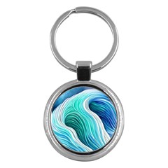 The Power Of The Ocean Iii Key Chain (round) by GardenOfOphir