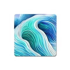 The Power Of The Ocean Iii Square Magnet by GardenOfOphir