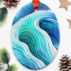 The Power Of The Ocean Iii Oval Ornament (two Sides) by GardenOfOphir