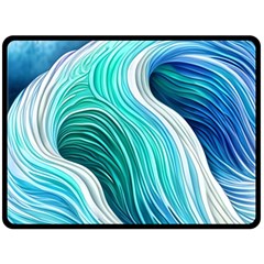 The Power Of The Ocean Iii One Side Fleece Blanket (large) by GardenOfOphir