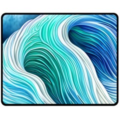 The Power Of The Ocean Iii One Side Fleece Blanket (medium) by GardenOfOphir