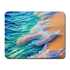 Waves At The Ocean s Edge Small Mousepad by GardenOfOphir