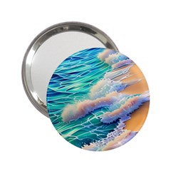 Waves At The Ocean s Edge 2 25  Handbag Mirrors by GardenOfOphir