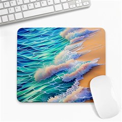 Waves At The Ocean s Edge Large Mousepad by GardenOfOphir