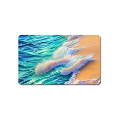 Waves At The Ocean s Edge Magnet (name Card) by GardenOfOphir