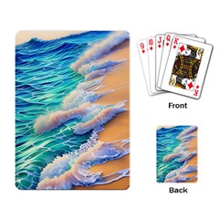 Waves At The Ocean s Edge Playing Cards Single Design (rectangle)