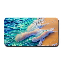 Waves At The Ocean s Edge Medium Bar Mat by GardenOfOphir