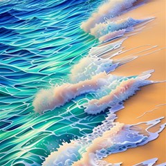 Waves At The Ocean s Edge Play Mat (rectangle) by GardenOfOphir