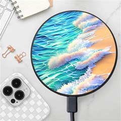 Waves At The Ocean s Edge Wireless Fast Charger(black)