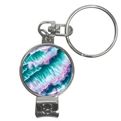 Summer Waves In Pink Iii Nail Clippers Key Chain by GardenOfOphir