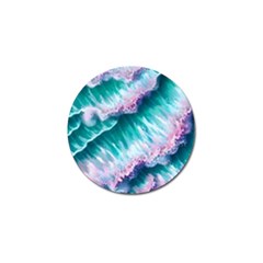 Summer Waves In Pink Iii Golf Ball Marker by GardenOfOphir