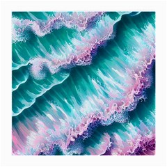 Summer Waves In Pink Iii Medium Glasses Cloth by GardenOfOphir