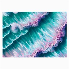 Summer Waves In Pink Iii Large Glasses Cloth (2 Sides) by GardenOfOphir