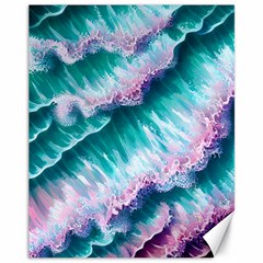 Summer Waves In Pink Iii Canvas 11  X 14  by GardenOfOphir