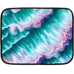 Summer Waves In Pink Iii One Side Fleece Blanket (mini) by GardenOfOphir